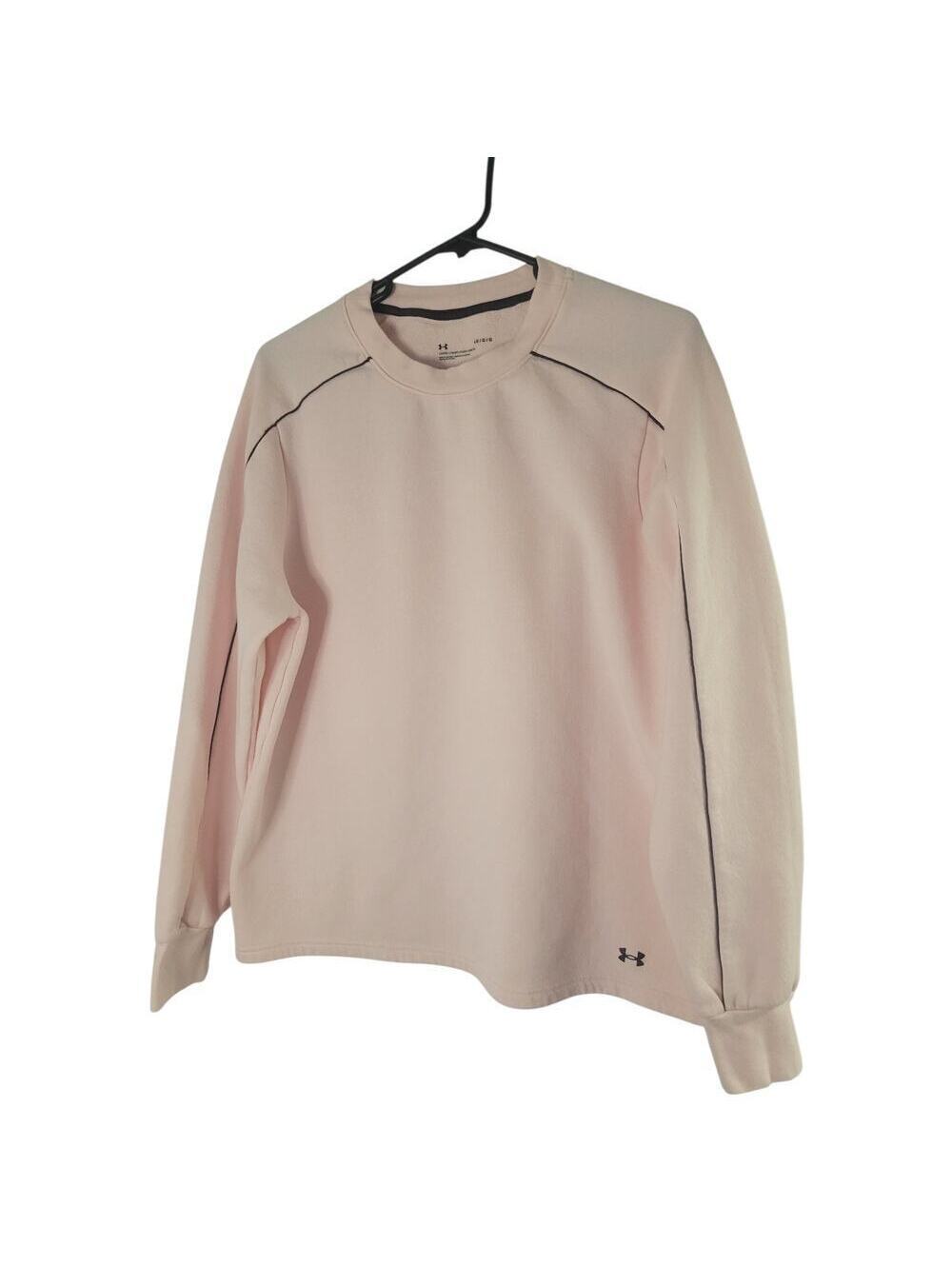 Under Armour Sweatshirt Women's L Pink Fleece Lined Rival Long Sleeve Pull Over